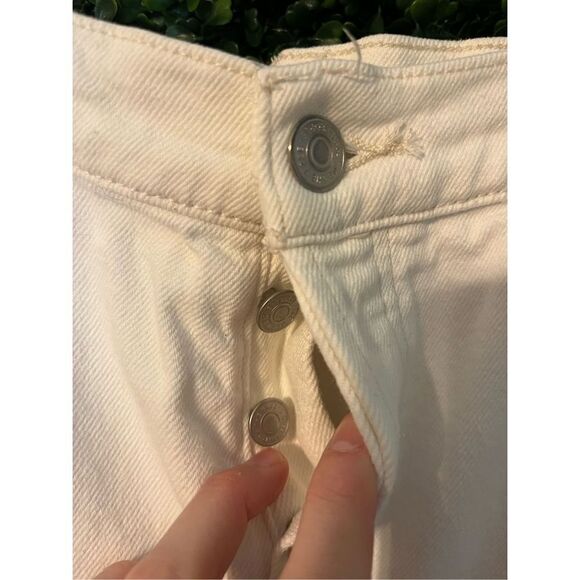 Free People Ankle Fray White Jeans Size 29 - Picture 2 of 5